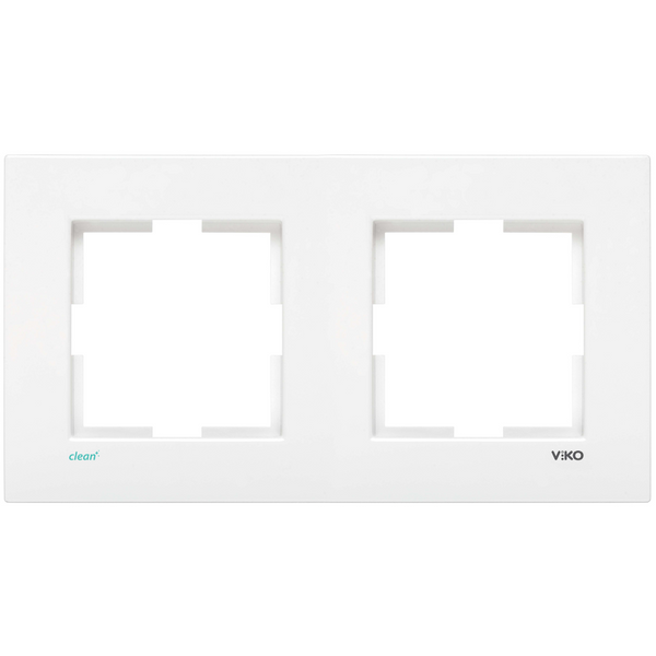 Karre Clean Accessory White Two Gang Frame image 1