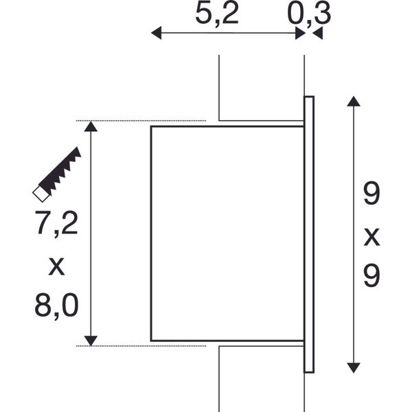 FRAME LED 230V CURVE, LED Indoor recessed wall light, 2700K image 1