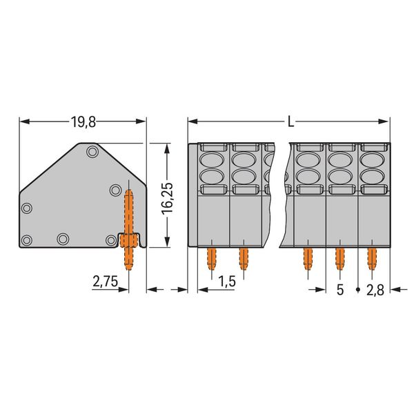 806-106 2-conductor female connector; 1.5 mm²; Pin spacing 5 mm image 1