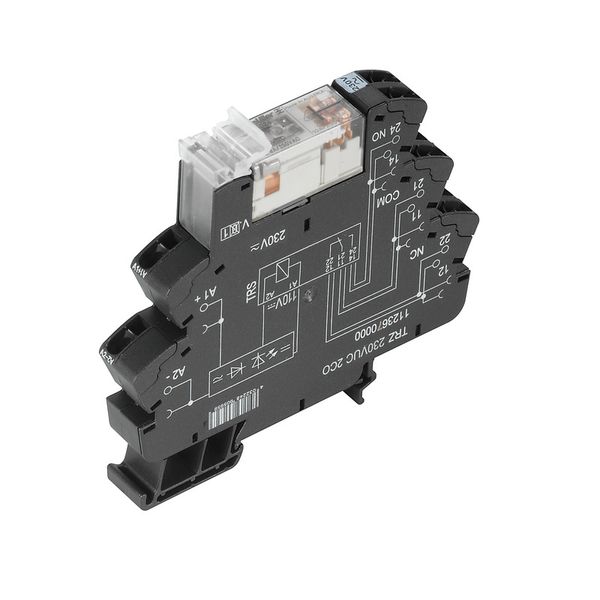 Relay module, 120 V UC ±10 %, Green LED, Rectifier, 2 CO contact (AgNi image 2