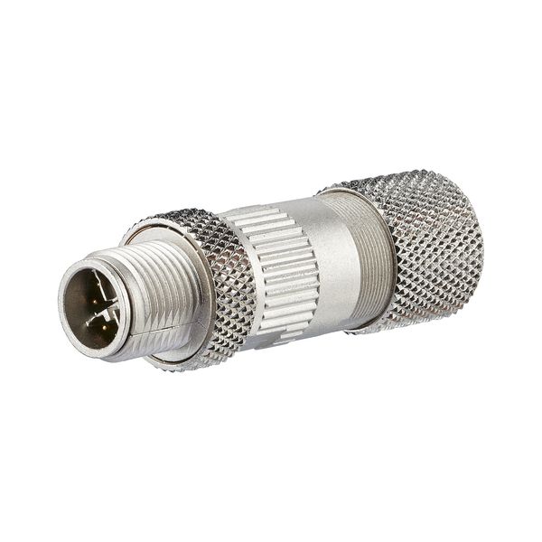 M12 plug, X-coded, IP67, Cat. 6A, Ø 6-9.7 mm, field assembly, straight image 1