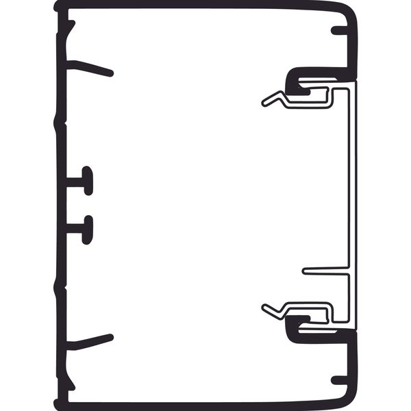 OptiLine 45 - installation trunking - 75x55 mm - aluminium - natural - 2000 mm image 1