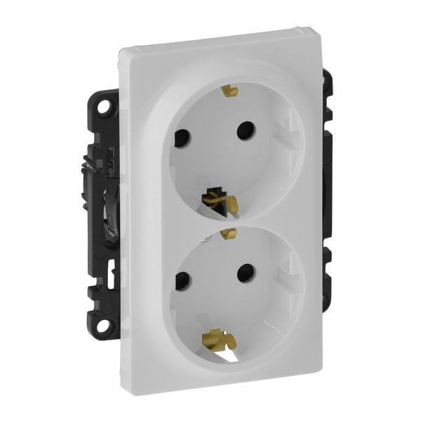 2x2P+E socket with shutters Valena Life - German std - 16 A - 250 V~ - white image 1