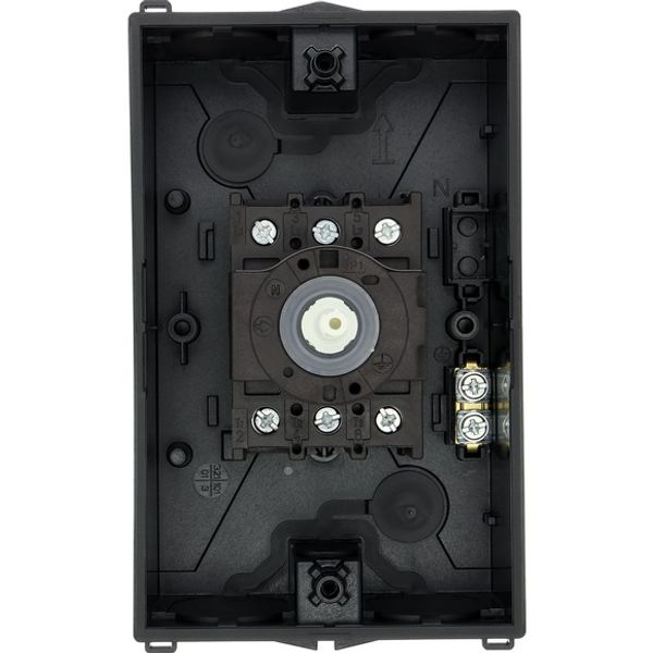 Main switch, P1, 25 A, surface mounting, 3 pole, STOP function, With black rotary handle and locking ring, Lockable in the 0 (Off) position image 4
