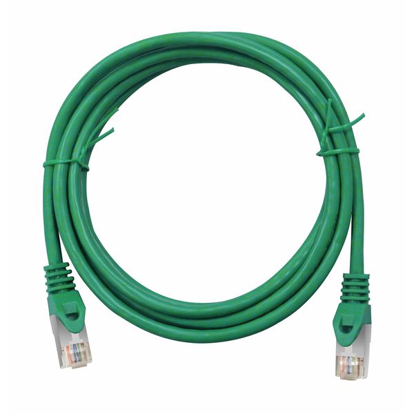 Patchcord RJ45 shielded, Cat.5e, PVC, green, 7.0m image 1