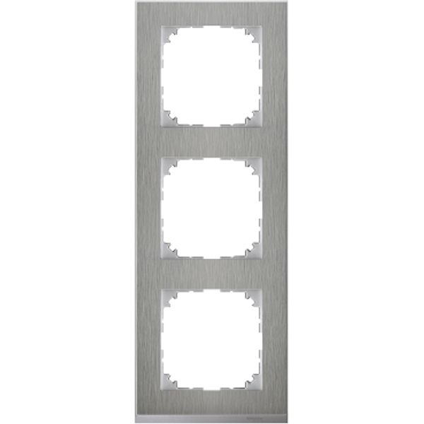 M-Pure Decor frame, 3-gang, stainless steel image 2