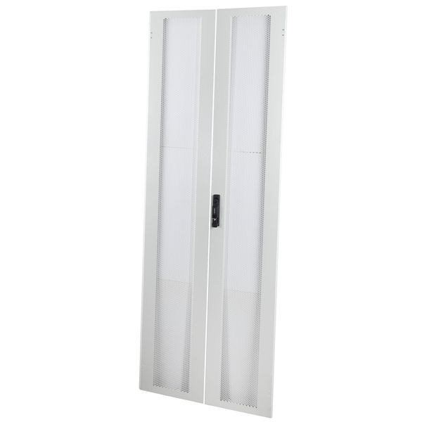 Double wing metal door perforated80% S-RACK 47U W800 RAL7035 image 1