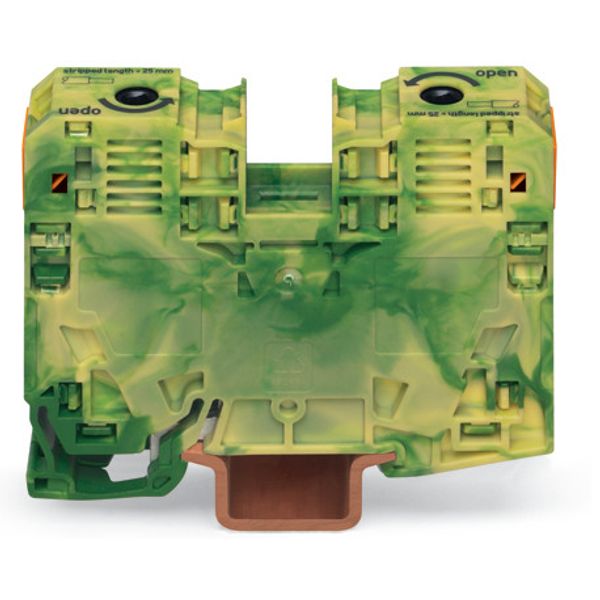 2-conductor ground terminal block 35 mm² lateral marker slots green-ye image 3