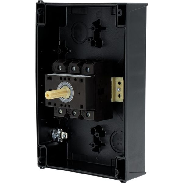 Main switch, P3, 63 A, surface mounting, 3 pole, STOP function, With black rotary handle and locking ring, Lockable in the 0 (Off) position image 8