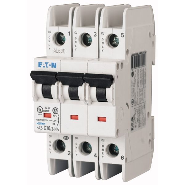 Miniature circuit breaker (MCB), 50 A, 3p, characteristic: B, NA image 1