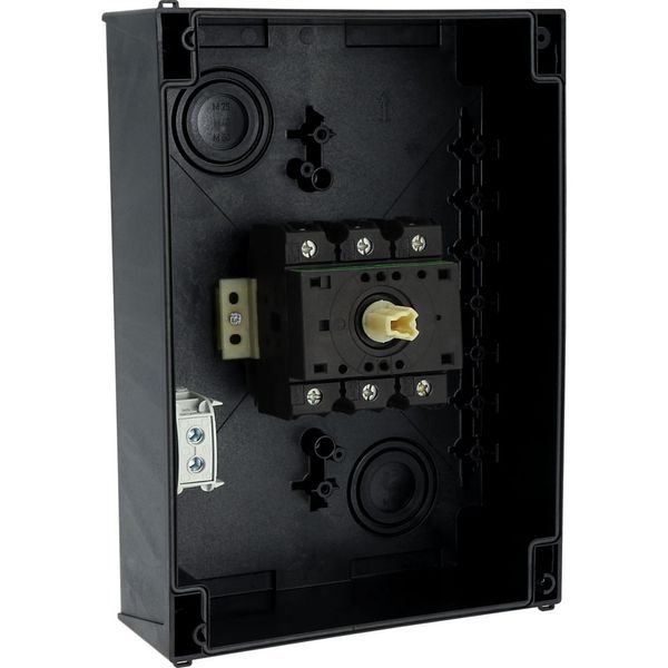 On-Off switch, P3, 100 A, surface mounting, 3 pole, with black thumb grip and front plate image 56