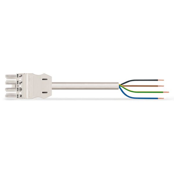 pre-assembled connecting cable;Eca;Socket/open-ended;white image 2