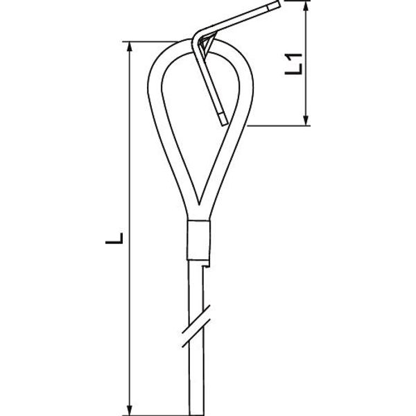 QWT UW 3 2M G Suspension wire with universal angle 3x2000mm image 2