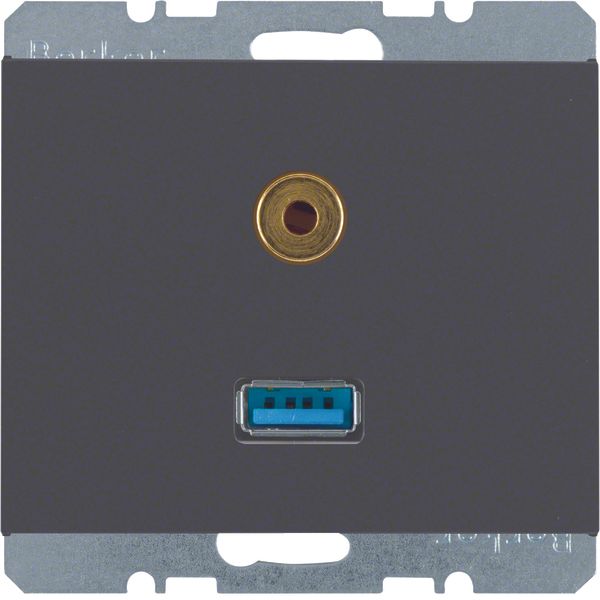 USB/3.5 mm audio soc. out., K.1, ant. matt, lacq. image 1
