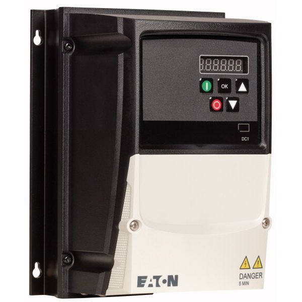 Variable frequency drive, 230 V AC, 1-phase, 4.3 A, 0.37 kW, IP66/NEMA 4X, Radio interference suppression filter, 7-digital display assembly, Addition image 4