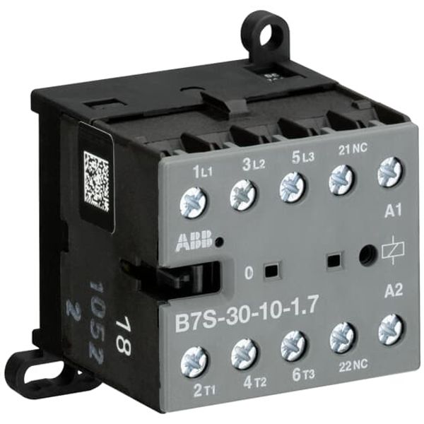 B7S-30-10-2.8-72 Mini Contactor 17 ... 32 V DC - 3 NO - 0 NC - Screw Terminals image 2