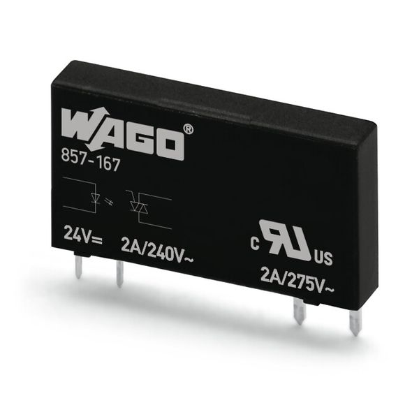 857-167 Basic solid-state relay; Nominal input voltage: 24 VDC; Output voltage range: 24 … 240 VAC image 1