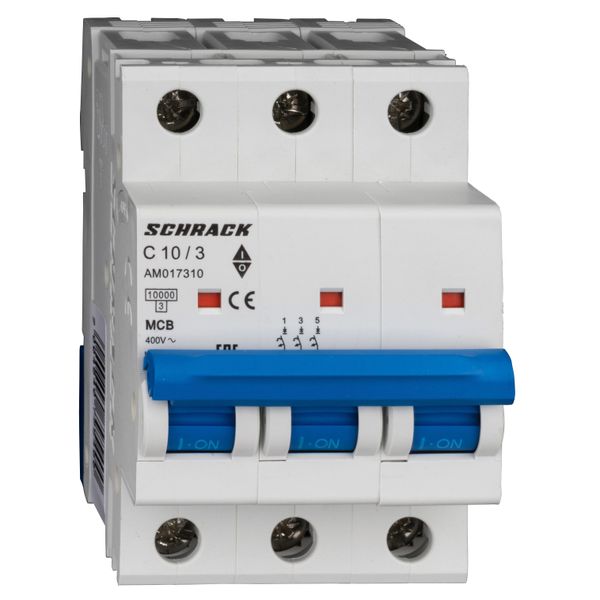 Miniature Circuit Breaker (MCB) AMPARO 10kA, C 10A, 3-pole image 2