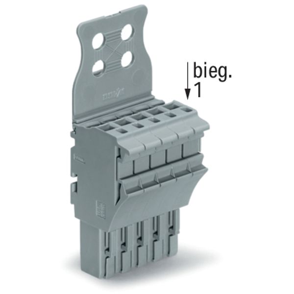 1-conductor female connector Push-in CAGE CLAMP® 4 mm² gray image 4