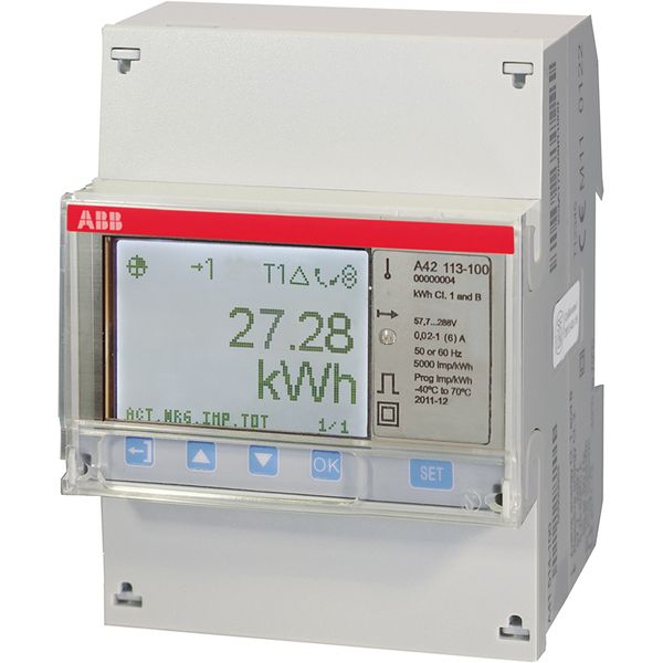 A42 113-100, Energy meter'Steel', M-bus, Single-phase, 6 A image 1
