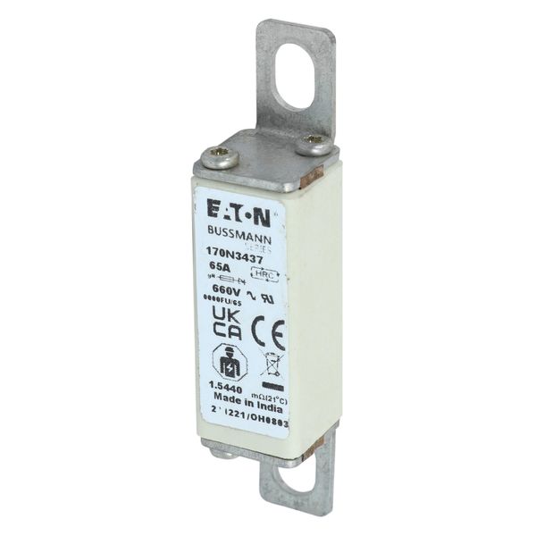 Fuse-link, high speed, 65 A, AC 660 V, size 0000, 19 x 17 x 80 mm, gR, IEC image 4