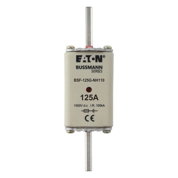 Fuse-link, high speed, 125 A, DC 1000 V, NH1, 40 x 53 x 135 mm, gBat, IEC, blade connection image 7