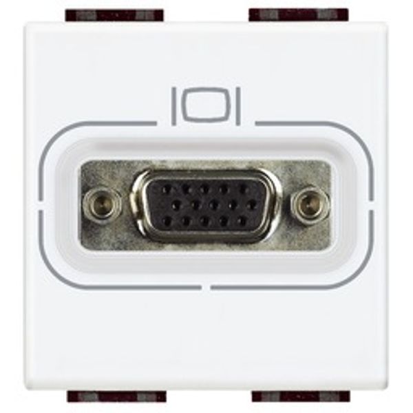 HD15 video socket LivingLight 2 modules white image 1