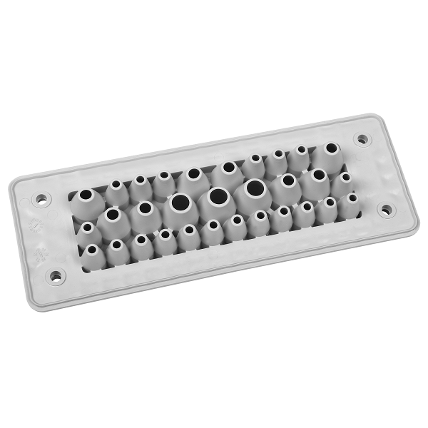 MH24 F31-1 IP66 RAL7035 grey cable entry plate UL94 V-0 image 1