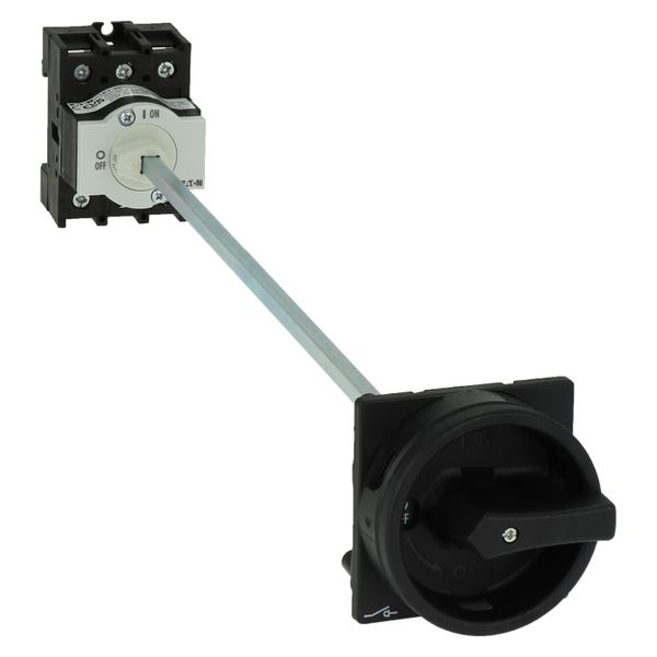 Main switch, P1, 40 A, rear mounting, 3 pole, STOP function, With black rotary handle and locking ring, Lockable in the 0 (Off) position, With metal s image 10