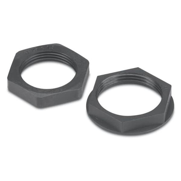 BKN-M16 ANTI-ABRASION LOCKNUT PA6 M16 BLK image 2