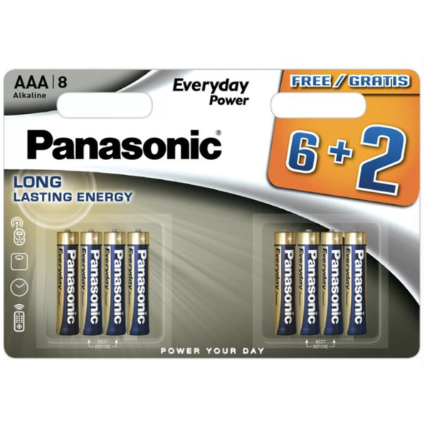PANASONIC Everyday Power LR03 AAA BL6+2 image 1