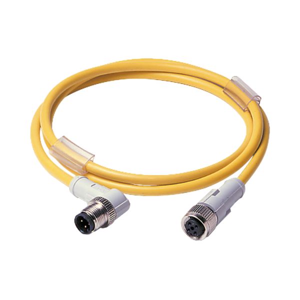 Connection cable, 4p, DC current, coupling M12 flat, plug, angled, L=3m image 2