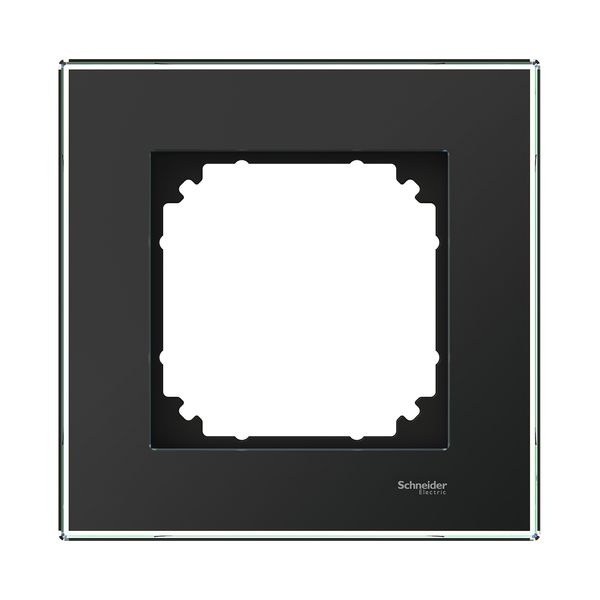 Exxact Solid 1-gang glass frame black image 3