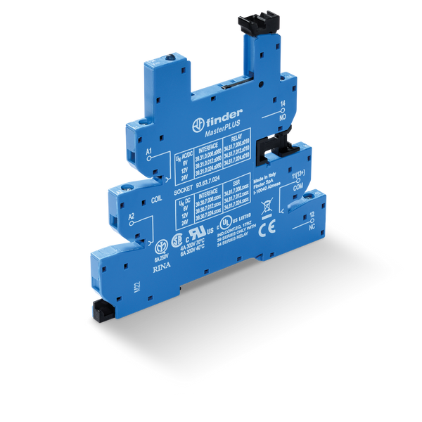 Screw socket 24...240VUC for 35mm.rail, 34.51/81 MasterPLUS (93.63.0.240) image 2