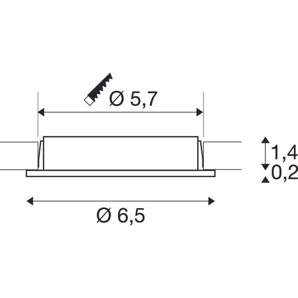 DL 126 LED, downlight, round, brushed metal, warm white, 12V image 2