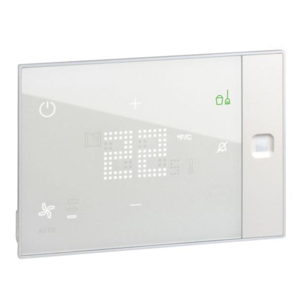 Thermosat with touch screen for hotel Ux One recessed 230V with Do not disturb and Make room services - white image 1