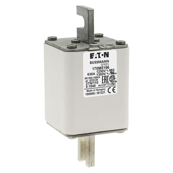 Fuse-link, high speed, 630 A, AC 1250 V, size 2, 61 x 75 x 138 mm, aR, DIN, IEC, type T indicator image 18