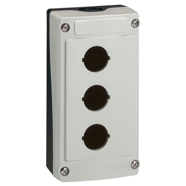 Osmoz control station to be equipped - IP 66 - IK 07 - 3 holes - grey image 1