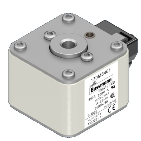 Fuse-link, high speed, 550 A, AC 690 V, size 2, aR, IEC, UL, single indicator image 2