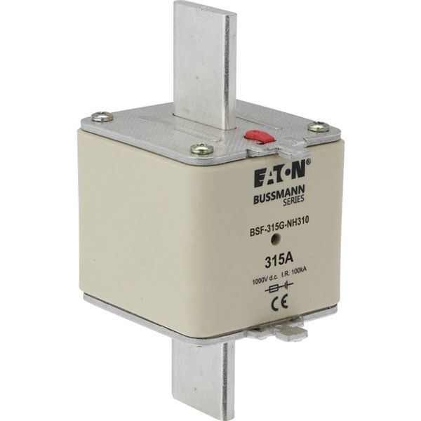 Fuse-link, high speed, 315 A, DC 1000 V, NH3, 71 x 76 x 150 mm, gBat, IEC, blade connection image 3