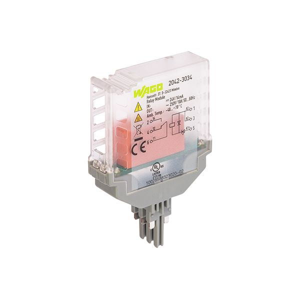 Relay module Nominal input voltage: 24 VDC 1 changeover contact image 3