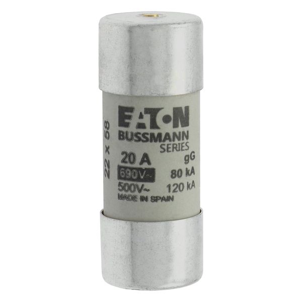 Fuse-link, LV, 20 A, AC 690 V, 22 x 58 mm, gL/gG, IEC, with striker image 23