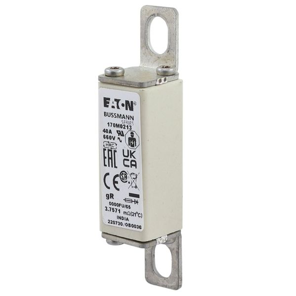 Fuse-link, high speed, 40 A, AC 660 V, size 0000, 18 x 19 x 80 mm, gR, UL image 18