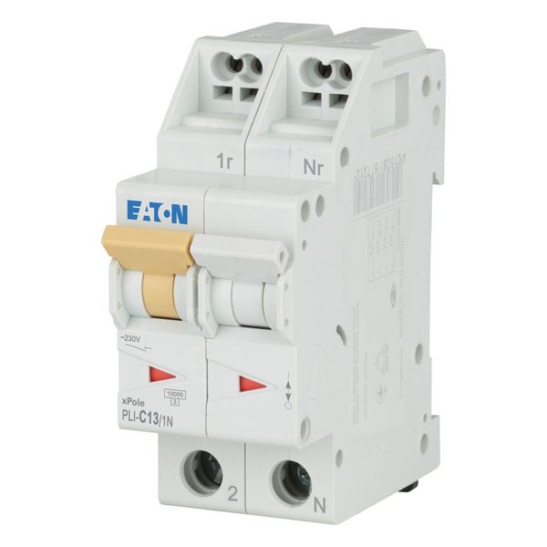 Miniature circuit breaker (MCB) with plug-in terminal, 13 A, 1p+N, characteristic: C image 2