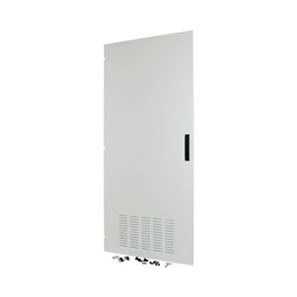 Section door, ventilated IP42, hinges left, HxW = 2000 x 650mm, grey image 4