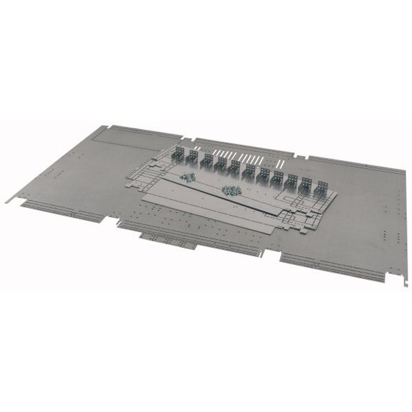 Universal mounting plate, individual, side-by-side, depth 800 mm image 1
