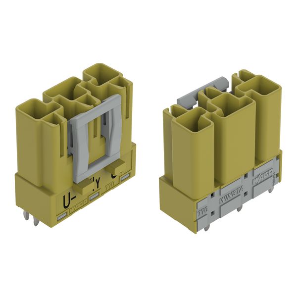 Plug for PCBs straight 3-pole light green image 2