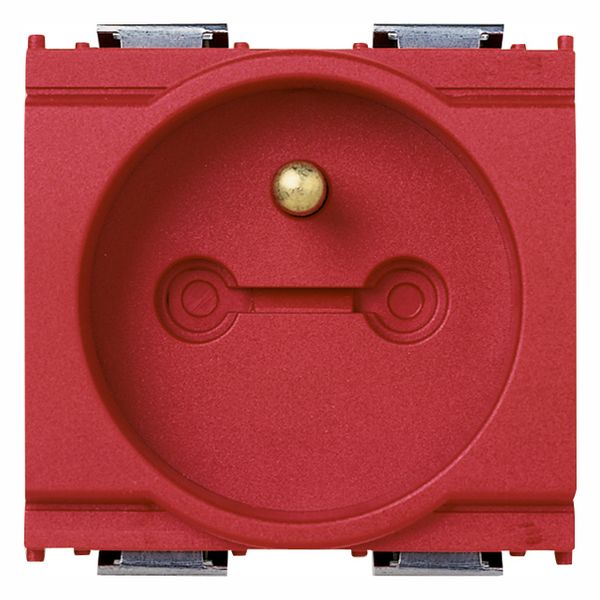2P+E French outlet +block-device red image 1