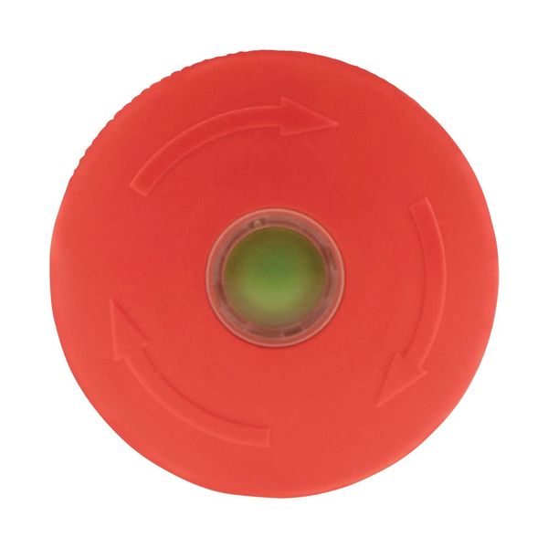 Emergency stop/emergency switching off pushbutton, RMQ-Titan, Palm shape, 45 mm, Non-illuminated, Turn-to-release function, Red, yellow, RAL 3000, wit image 12