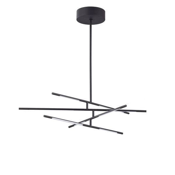 Triac Dimmable Black Metal & Acrylic  LED 48 Watt 230 Volt  3633Lm 3000K IP20  Included Two parts   Of Metal 33 & 43 cm   L: 84 W: 80 H: 81 cm Rotaing & Adjustable Two Options Of Height  81 - 52.5 cm image 1